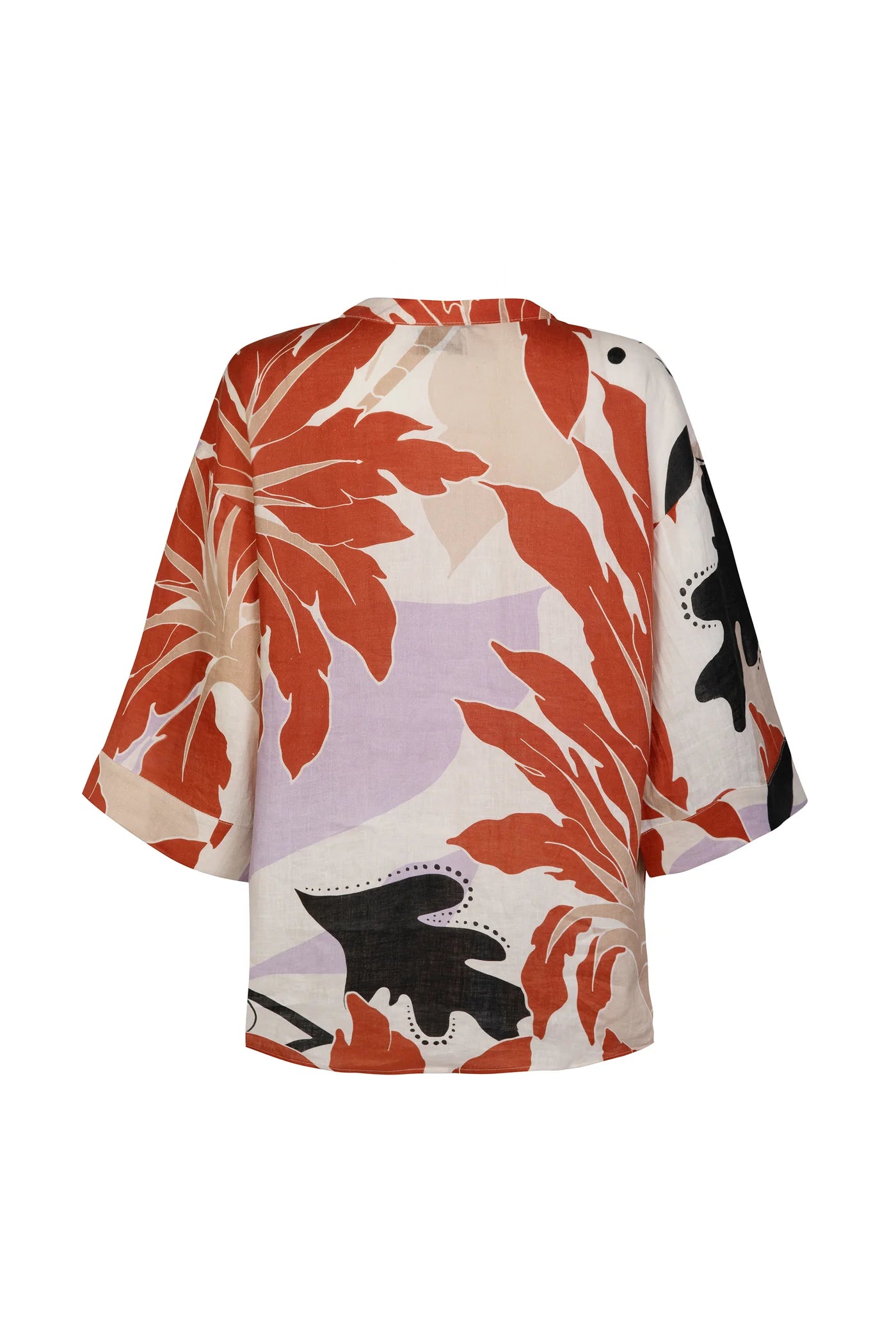 'ANDREA' LINEN SHIRT - SIGNATURE PRINT