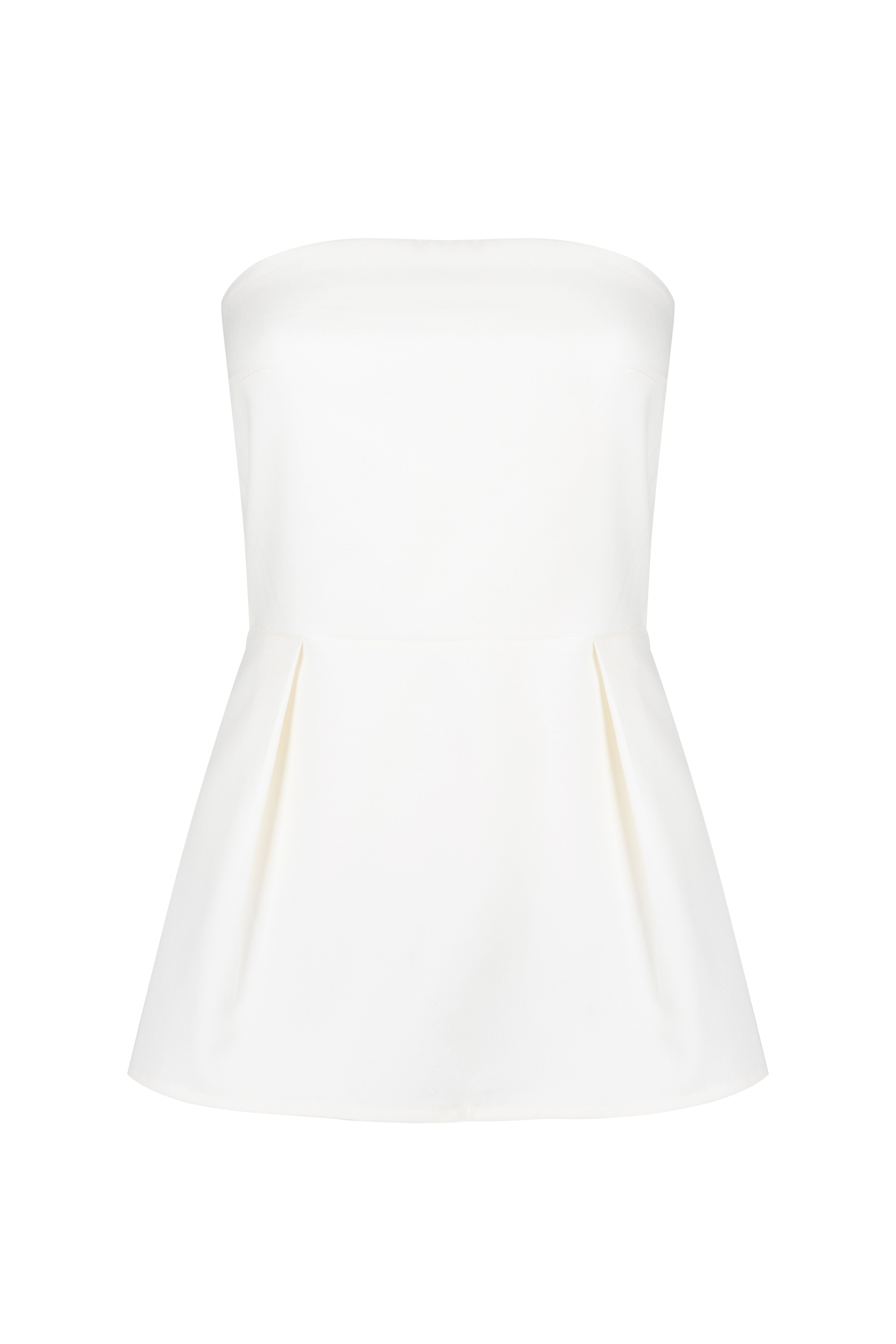 'YVES URO' WOOL BLEND PEPLUM TOP