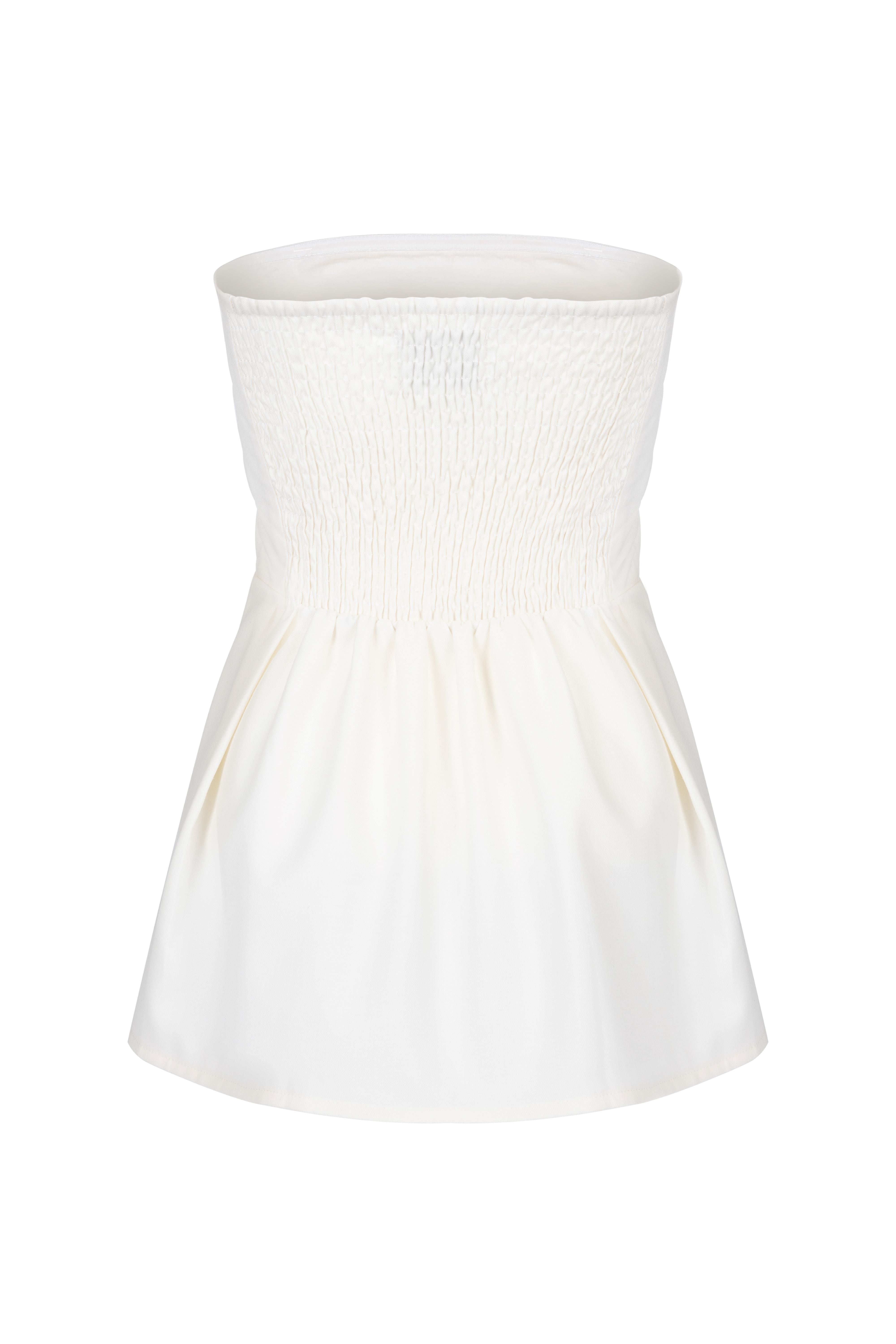 'YVES URO' WOOL BLEND PEPLUM TOP