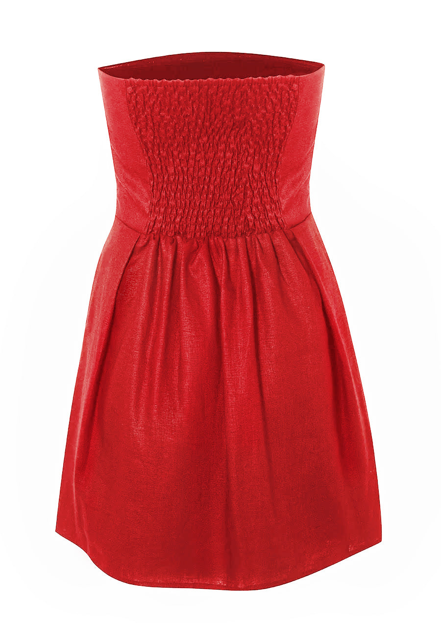 'YVES URO' MINI DRESS - TOMATO RED
