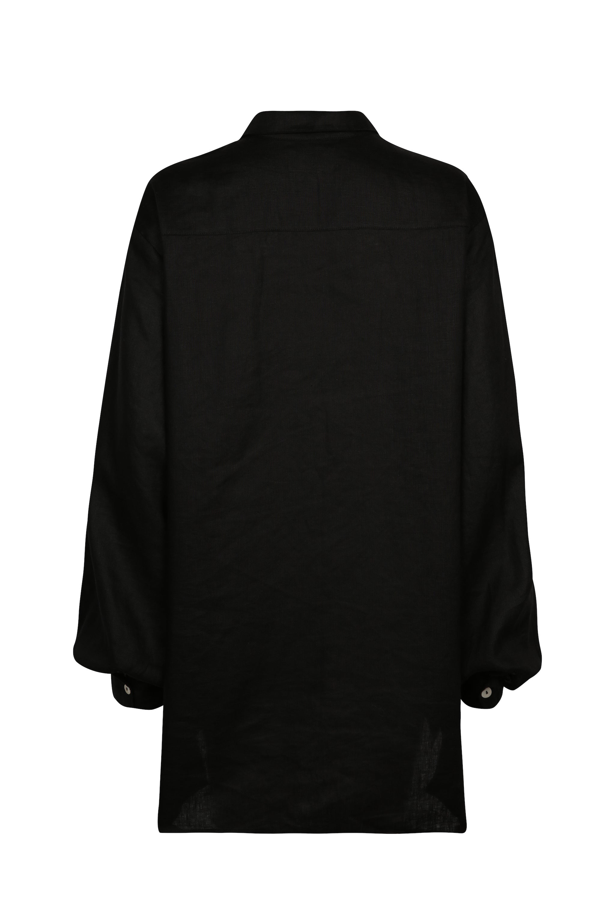 black linen shirt