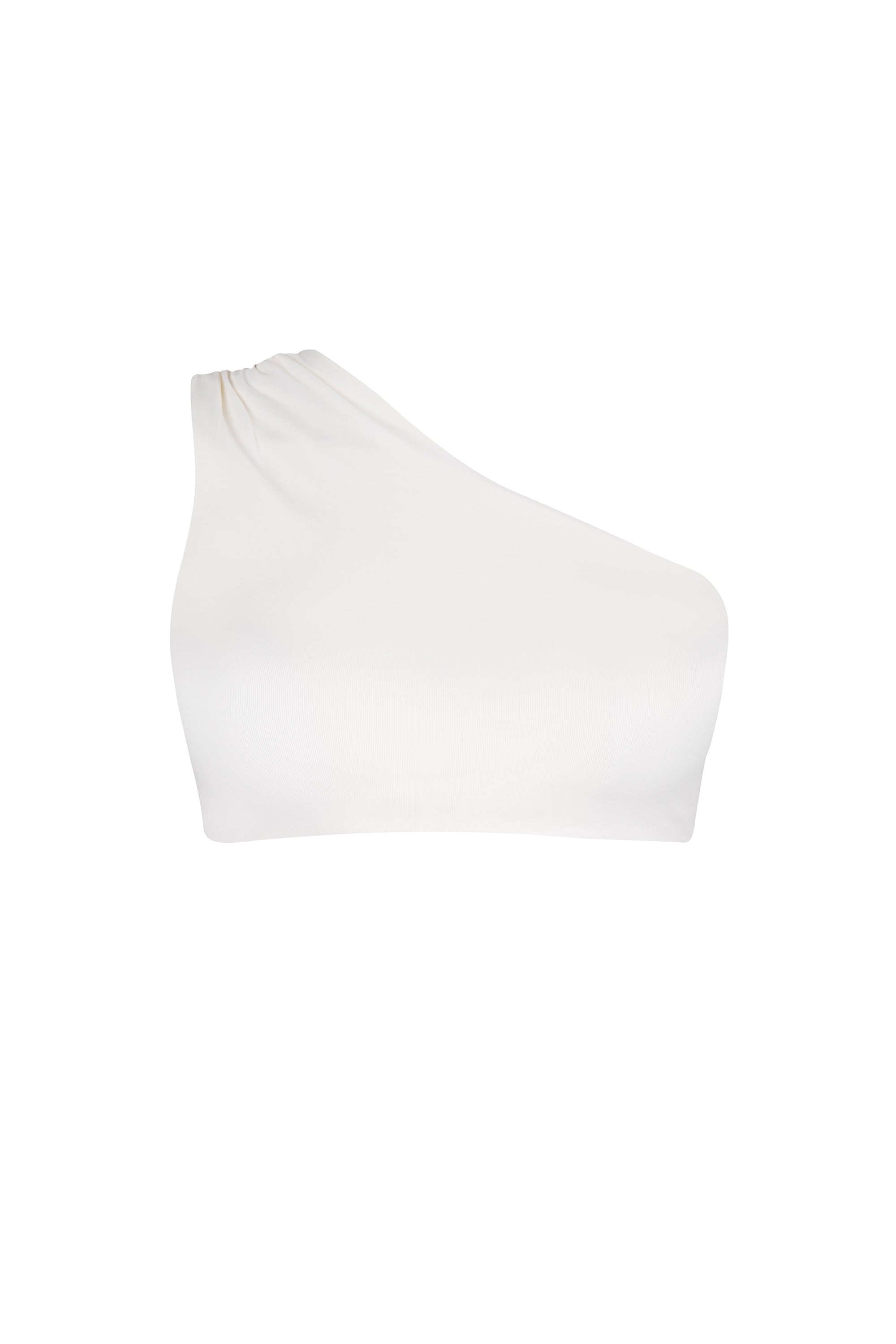 white one shoulder bikini top