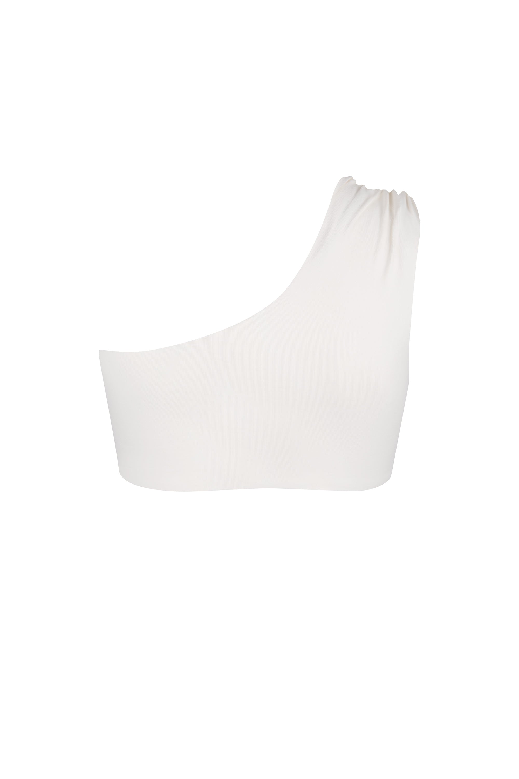 white one shoulder bikini top