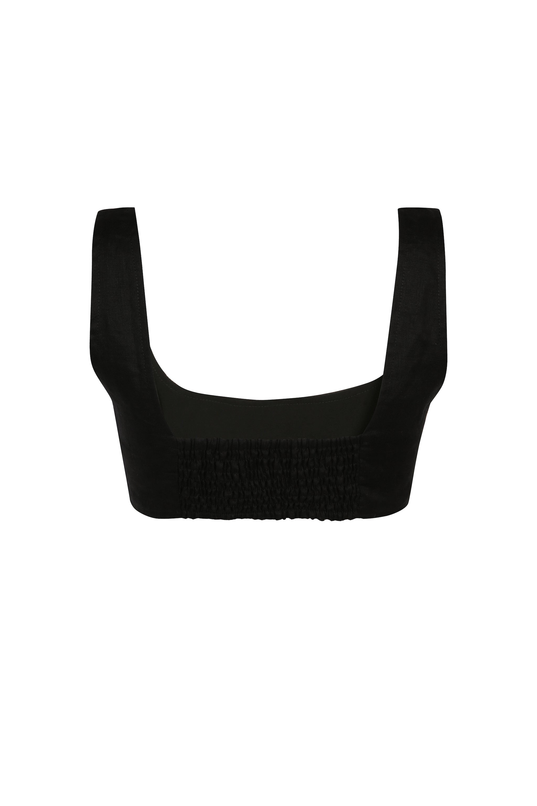 black linen crop top