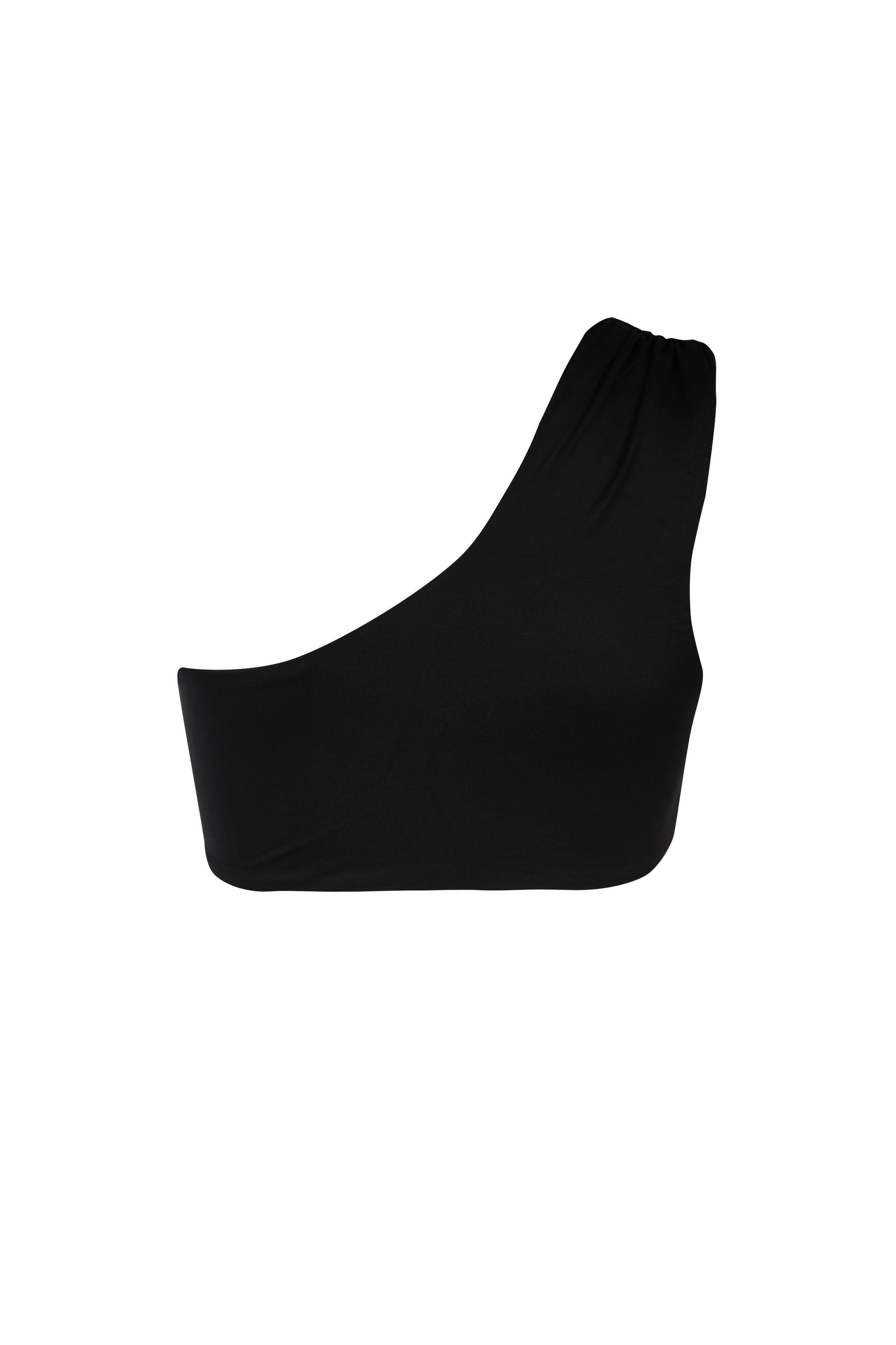 black one shoulder bikini top