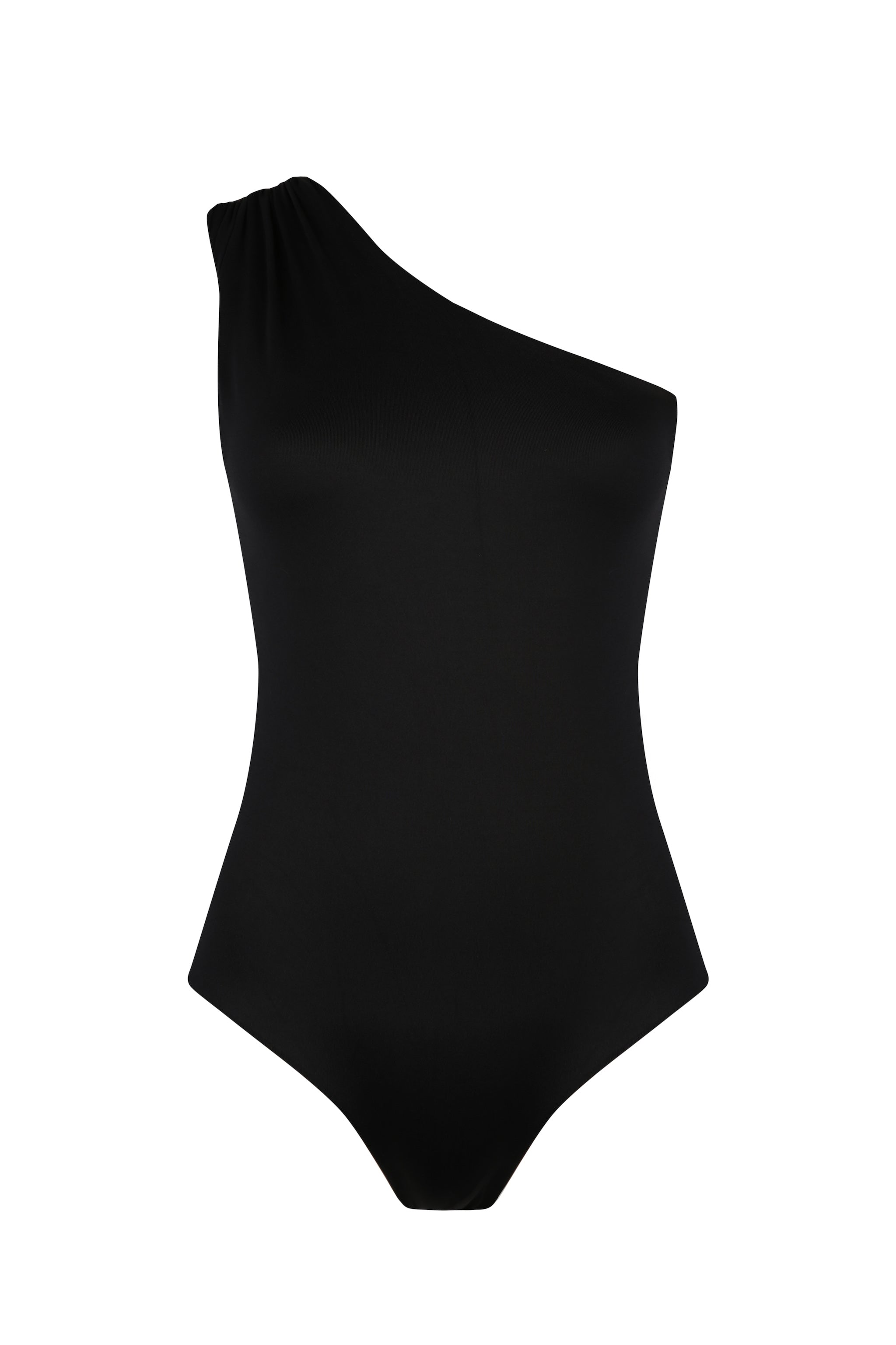black one shoulder swimsuit