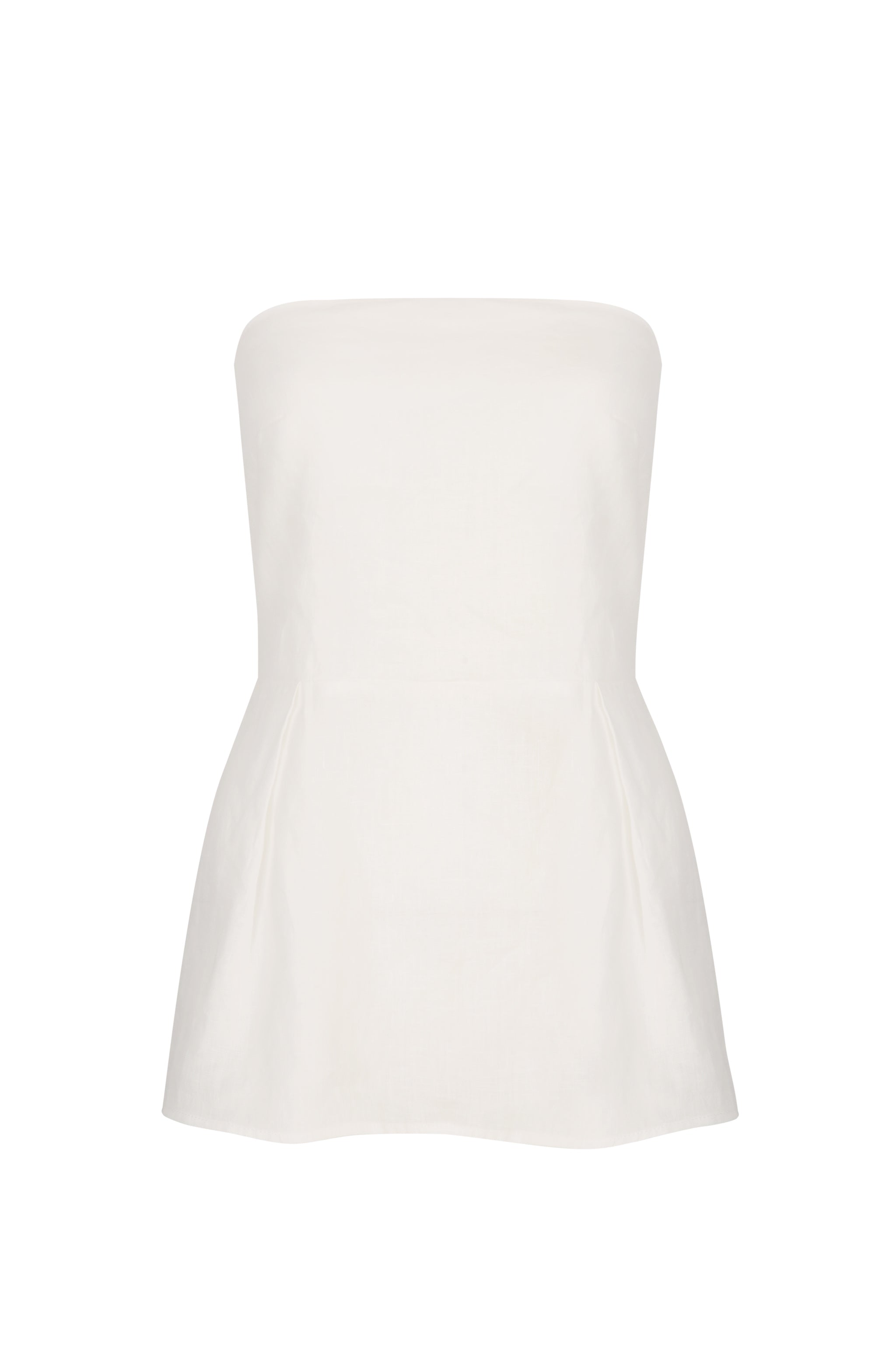 white linen peplum top
