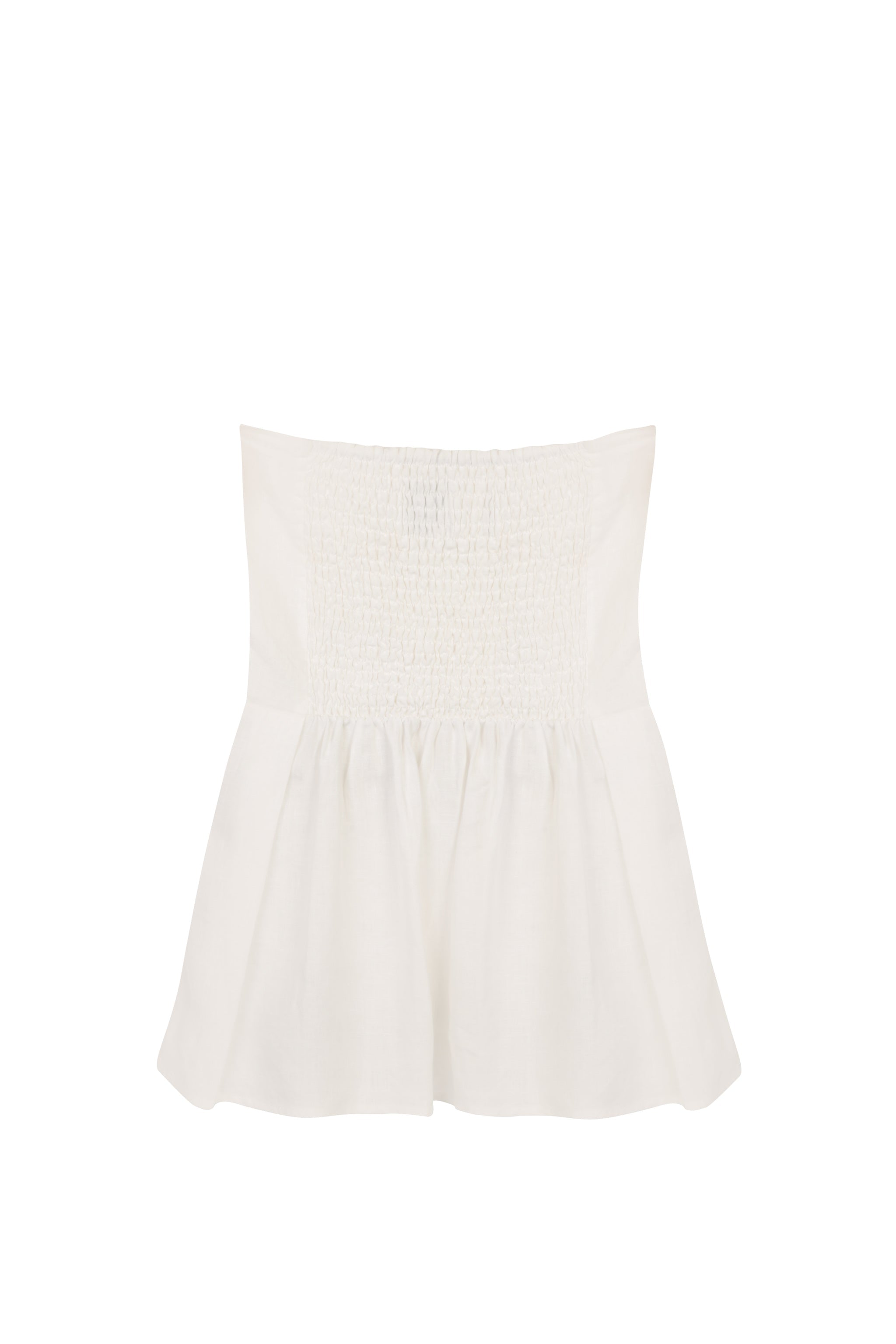 white linen peplum top