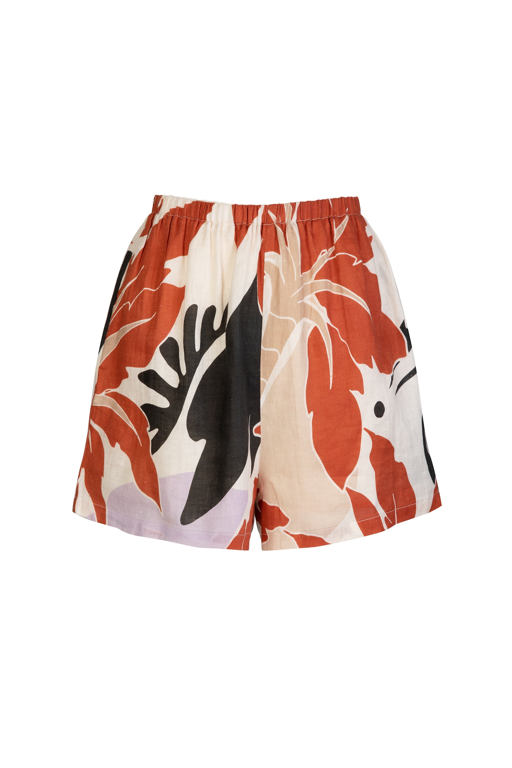 'HACIENDA' LINEN SHORTS - SIGNATURE PRINT