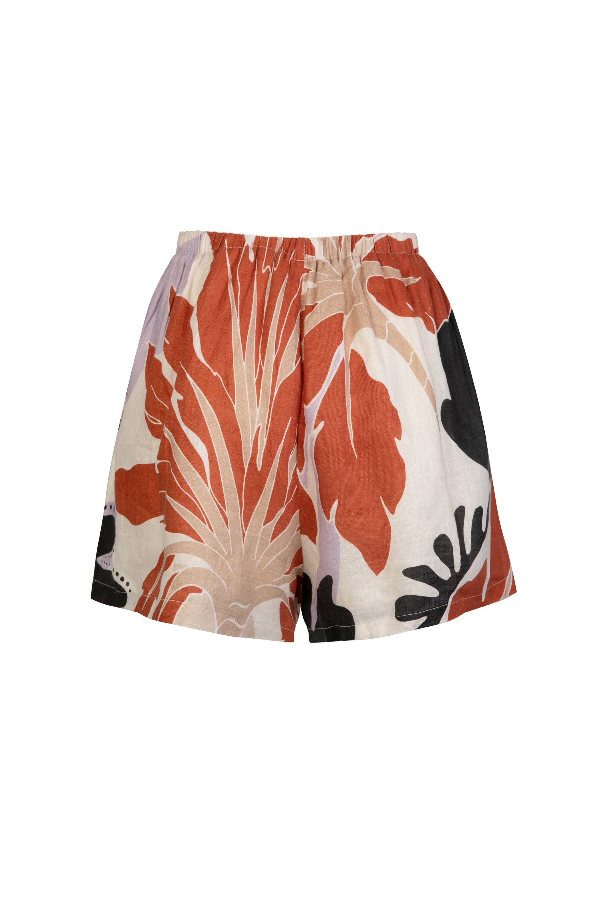 'HACIENDA' LINEN SHORTS - SIGNATURE PRINT