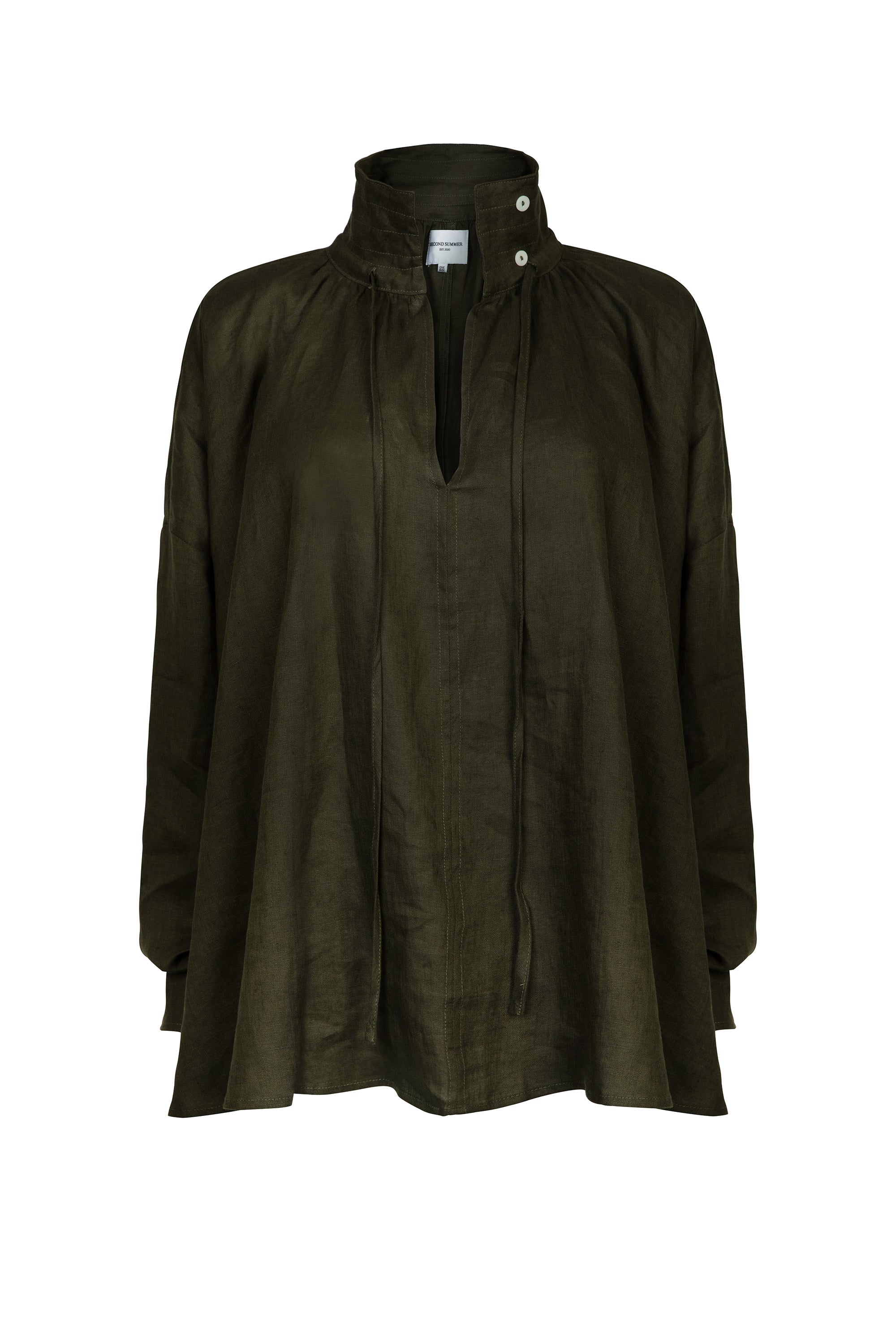 olive linen shirt