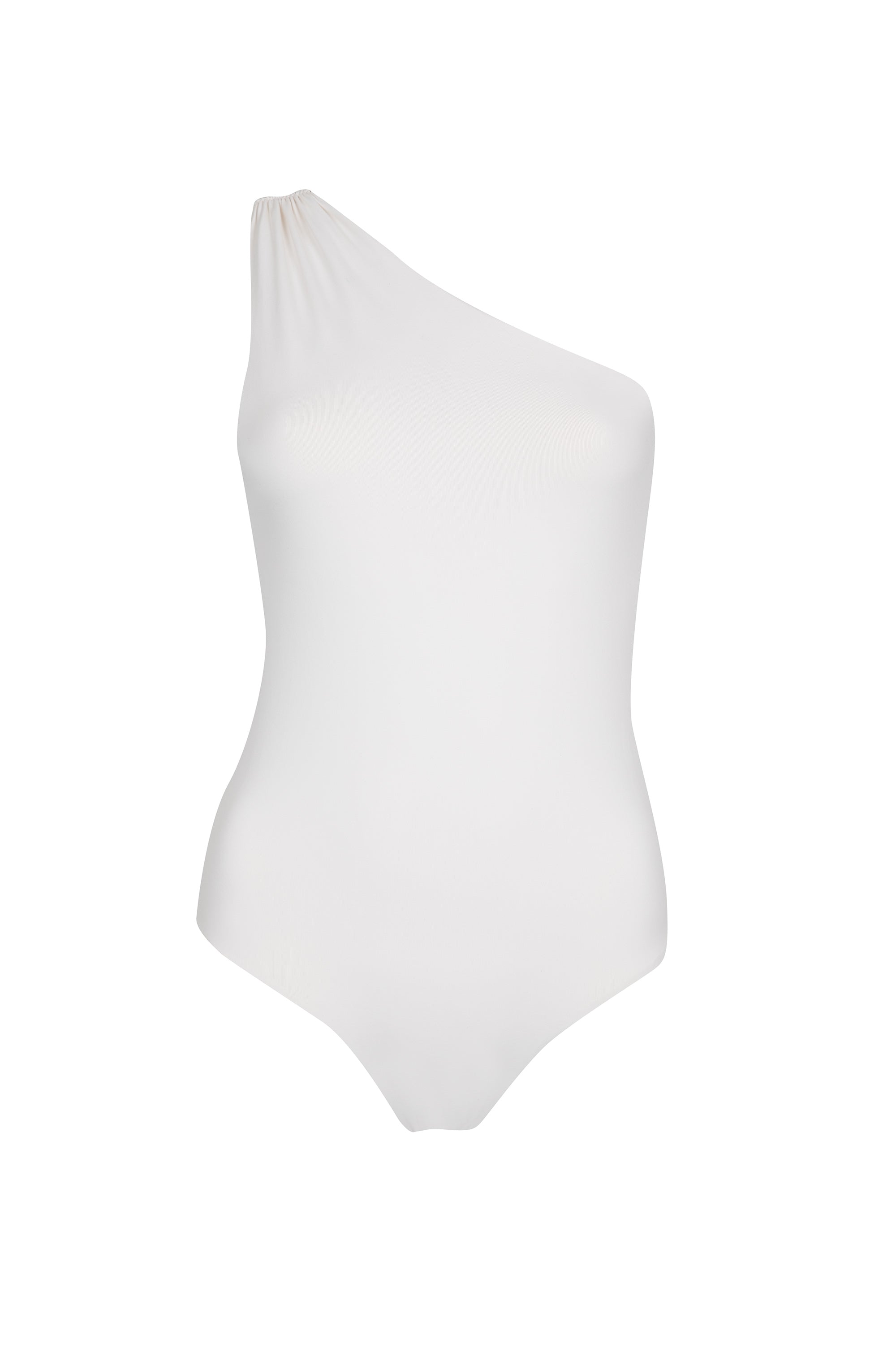 white one shoulder swimsuit