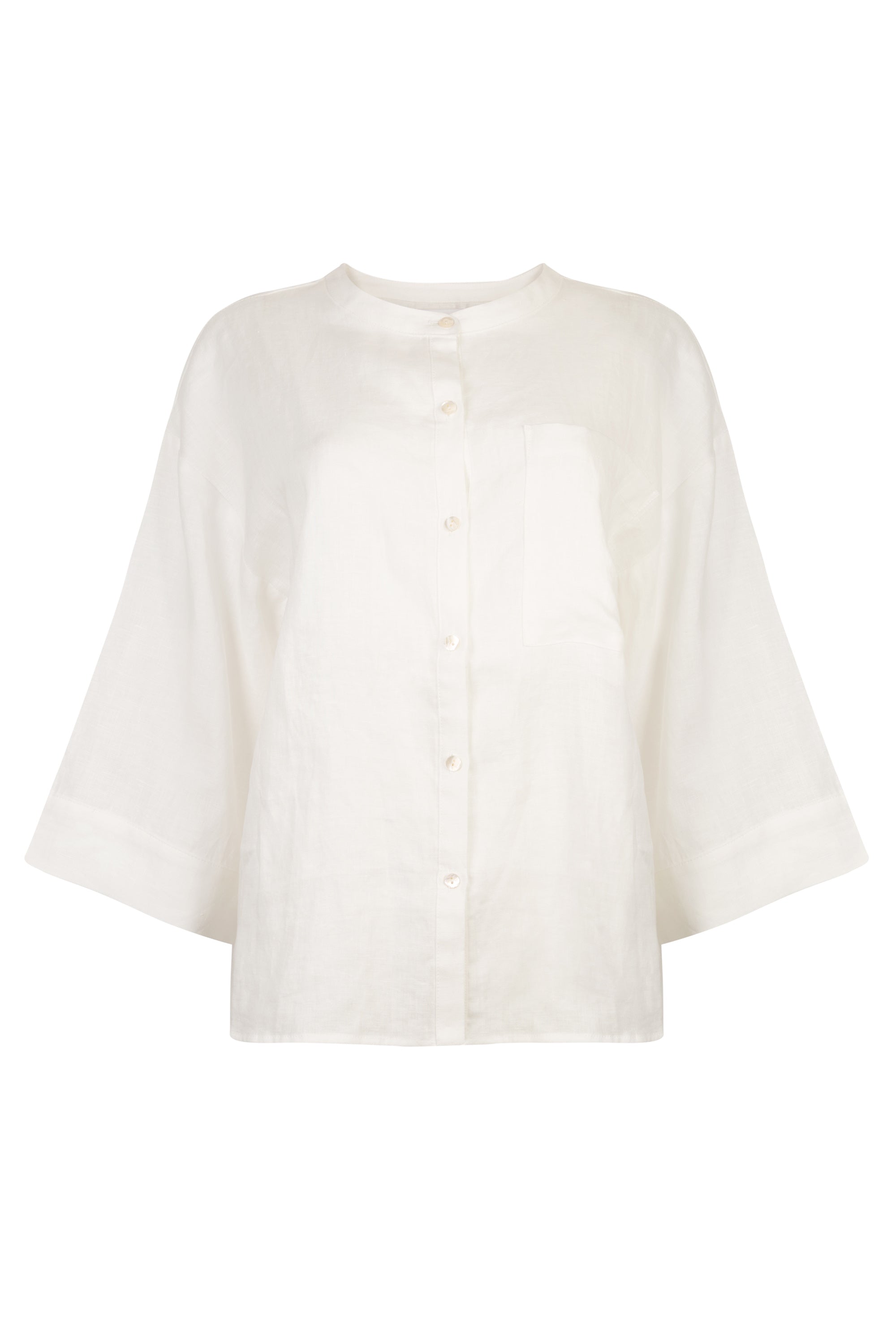 white linen shirt