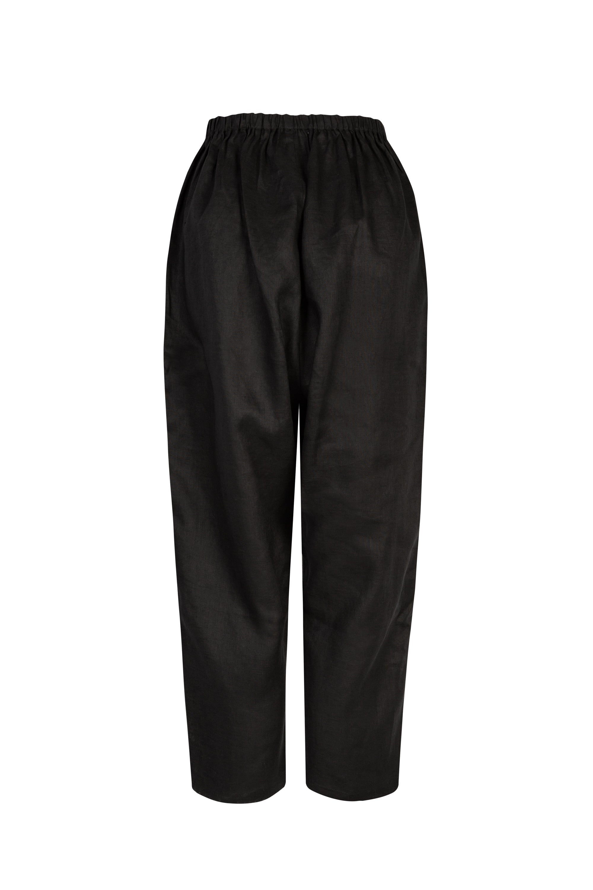 black linen trousers