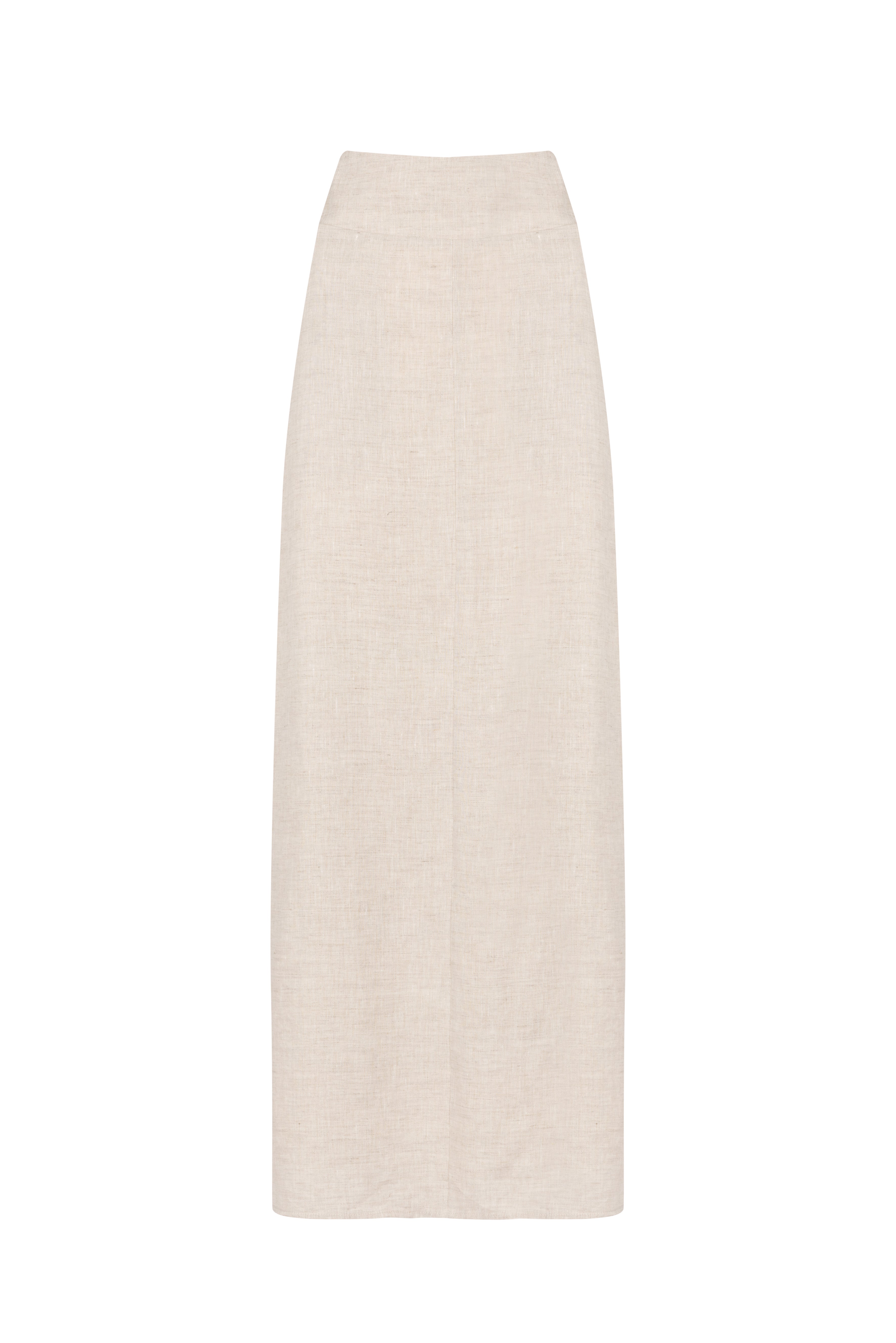 'Isla' Linen Maxi Skirt - Stone