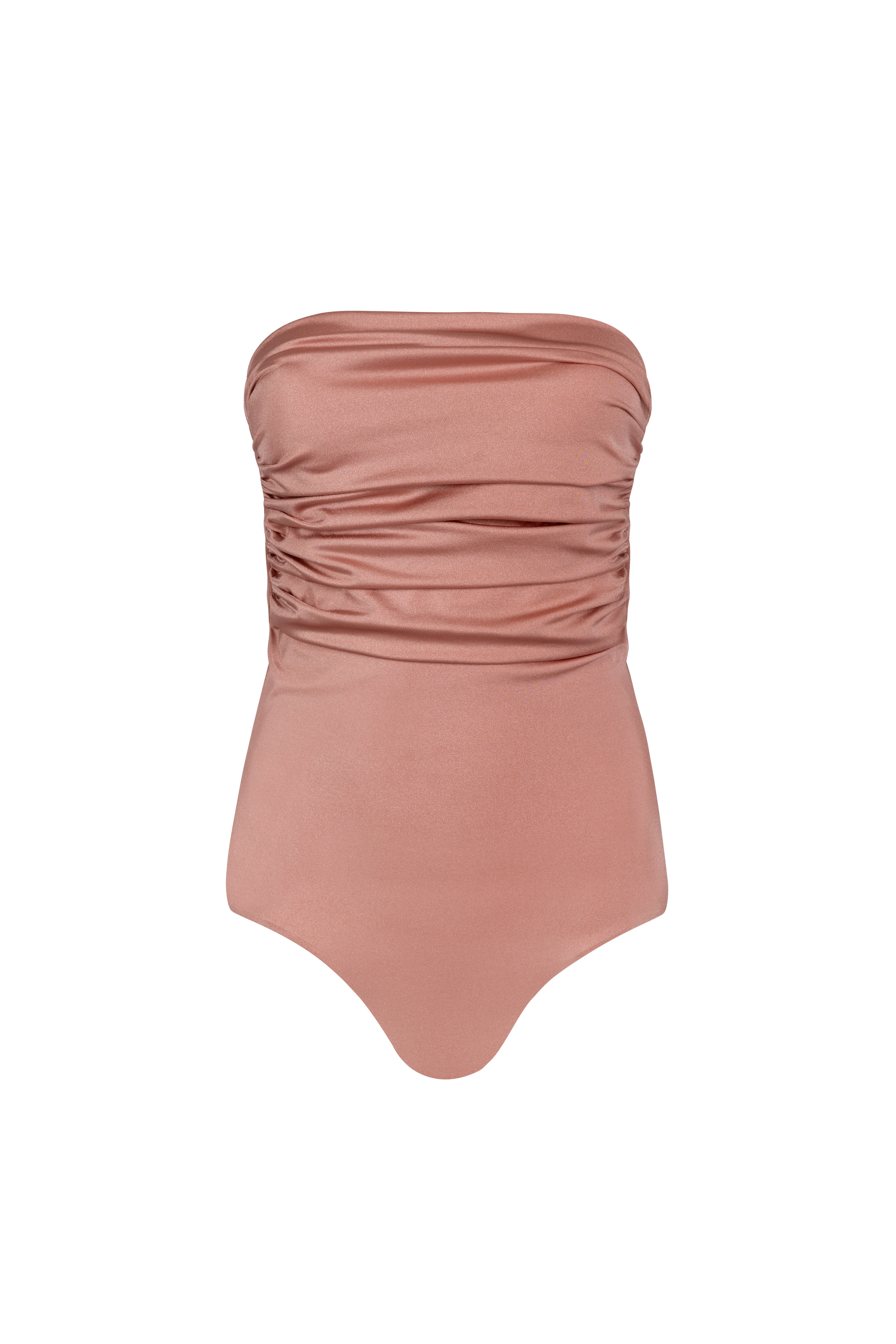 'Megan' Swimsuit - Metallic Blush