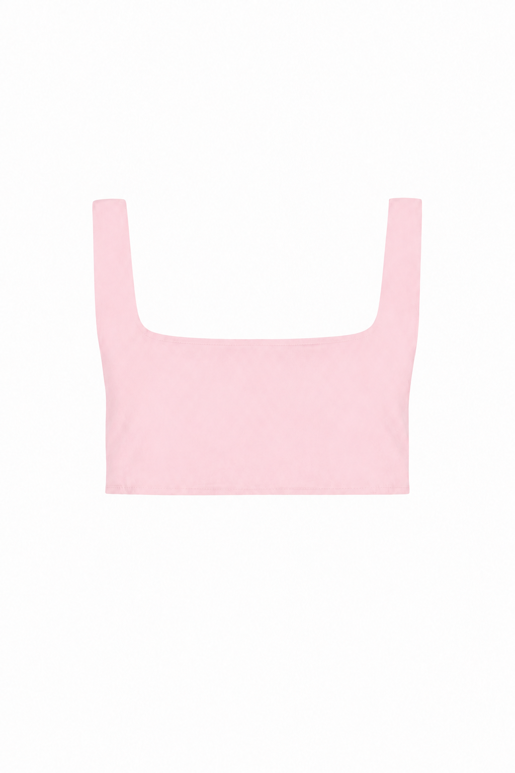 Paradis Crop Top - Powder Pink Poplin Cotton