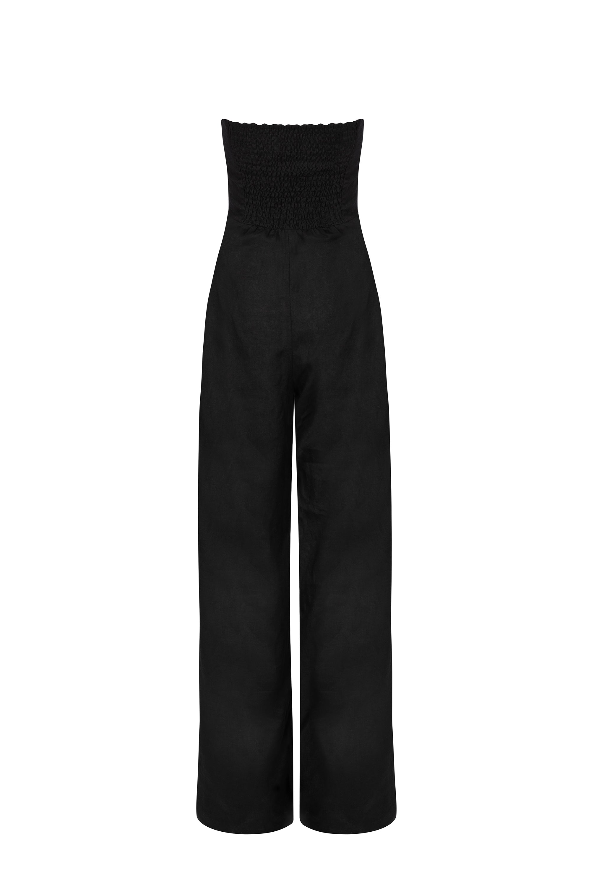 black linen jumpsuit