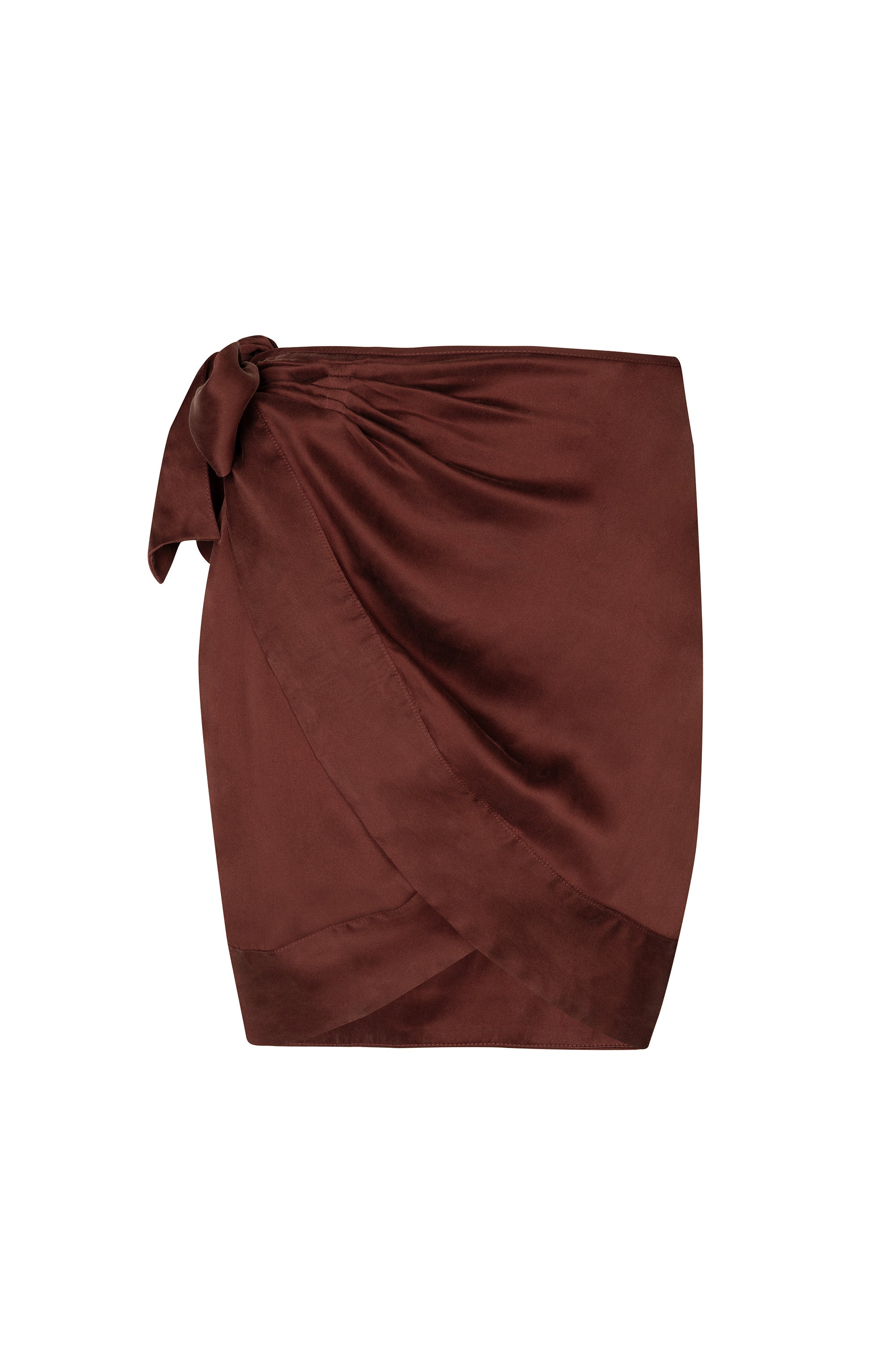 bloodstone silk wrap skirt