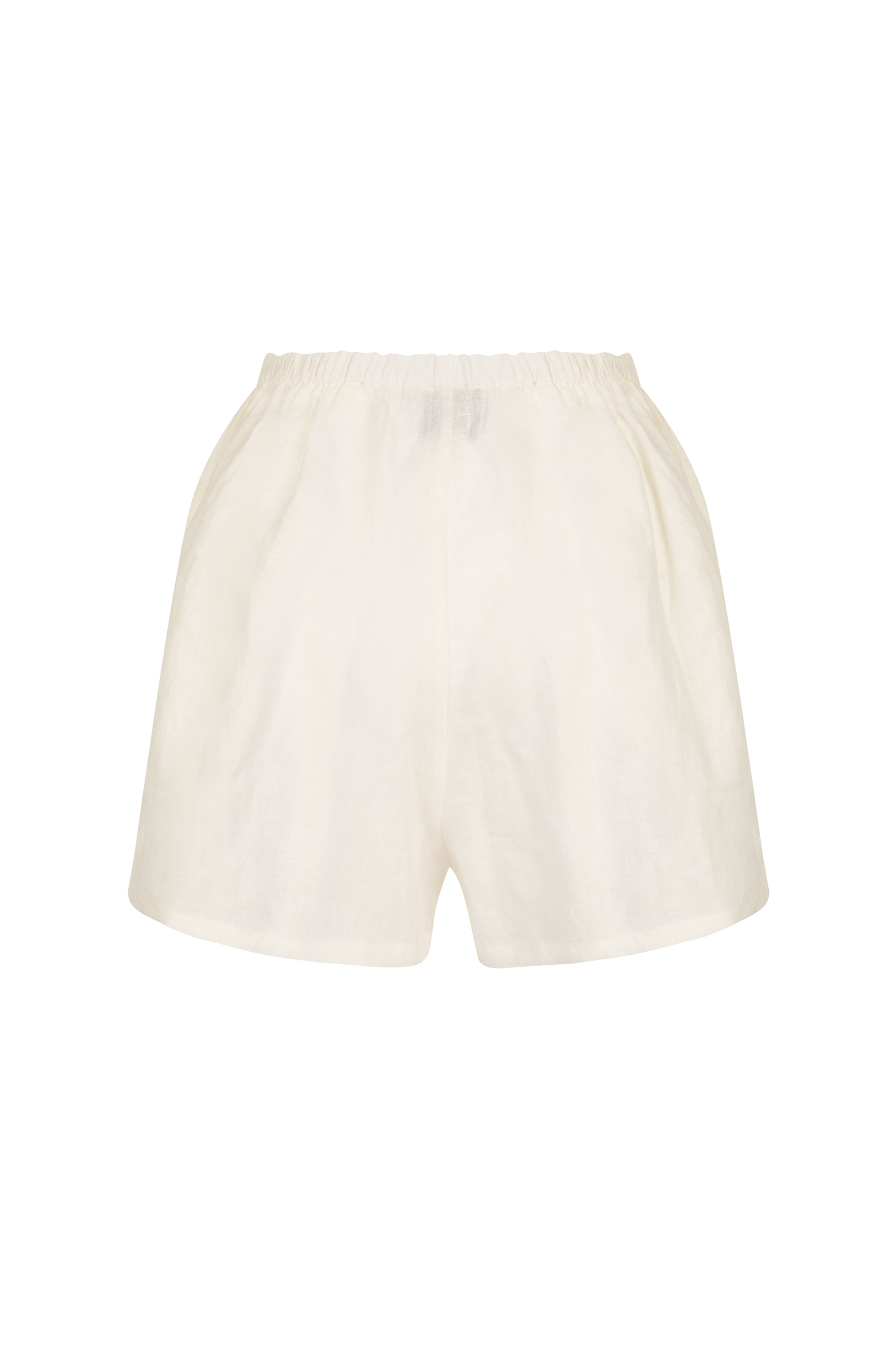 white linen shorts